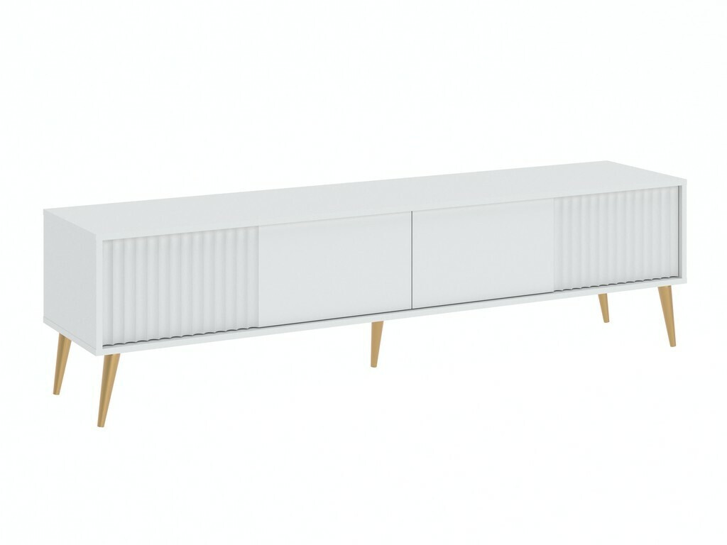 Meuble TV Cirferi 105 (Blanc + Doré)