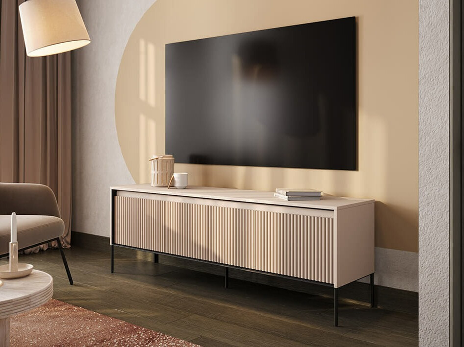 Meuble TV Fernolu 104 (Beige + Noir)