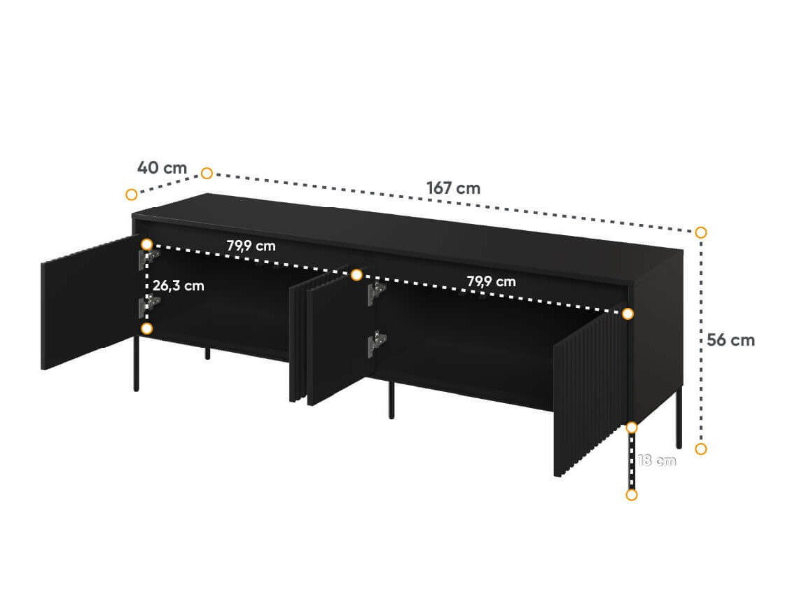 Meuble TV Fernolu 104 (Noir)