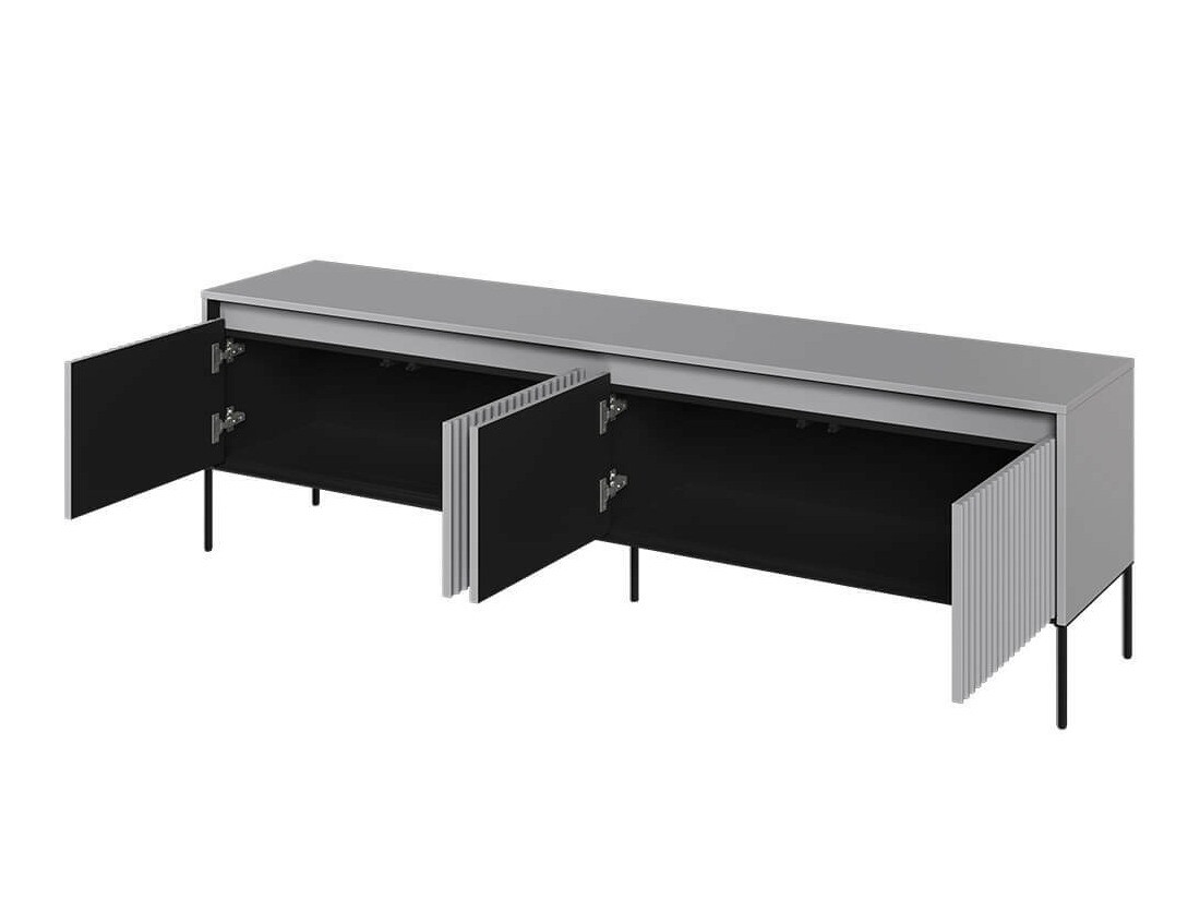 Meuble TV Fernolu 105 (Gris + Noir)