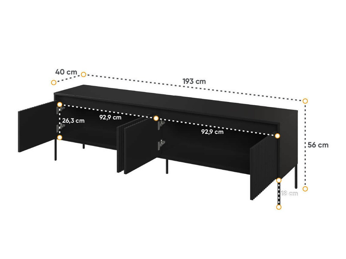 Meuble TV Fernolu 105 (Noir)