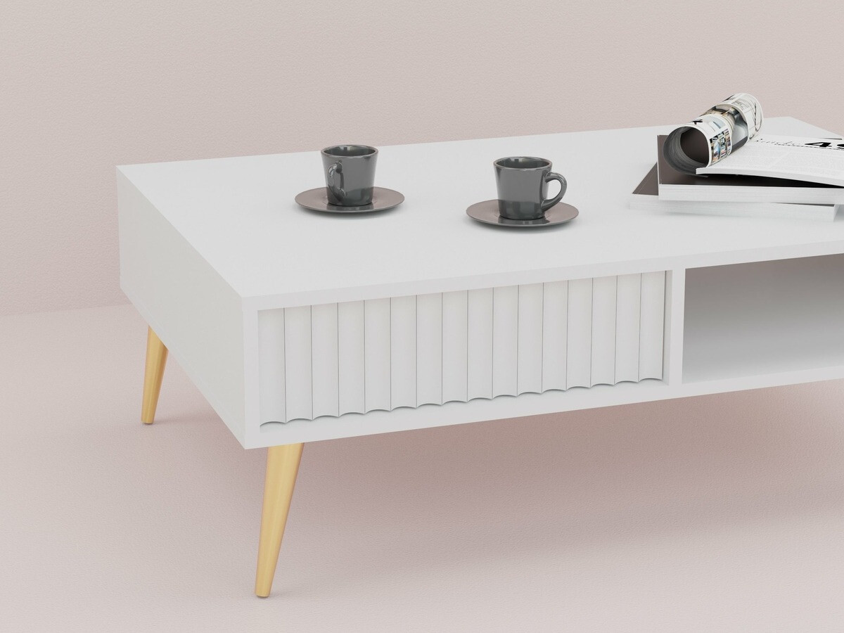 Table basse Cirferi 103 (Blanc + Doré)