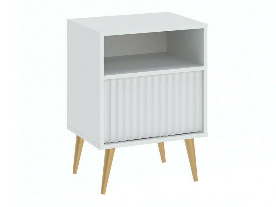 Table de chevet Cirferi 106 (Blanc + Doré)