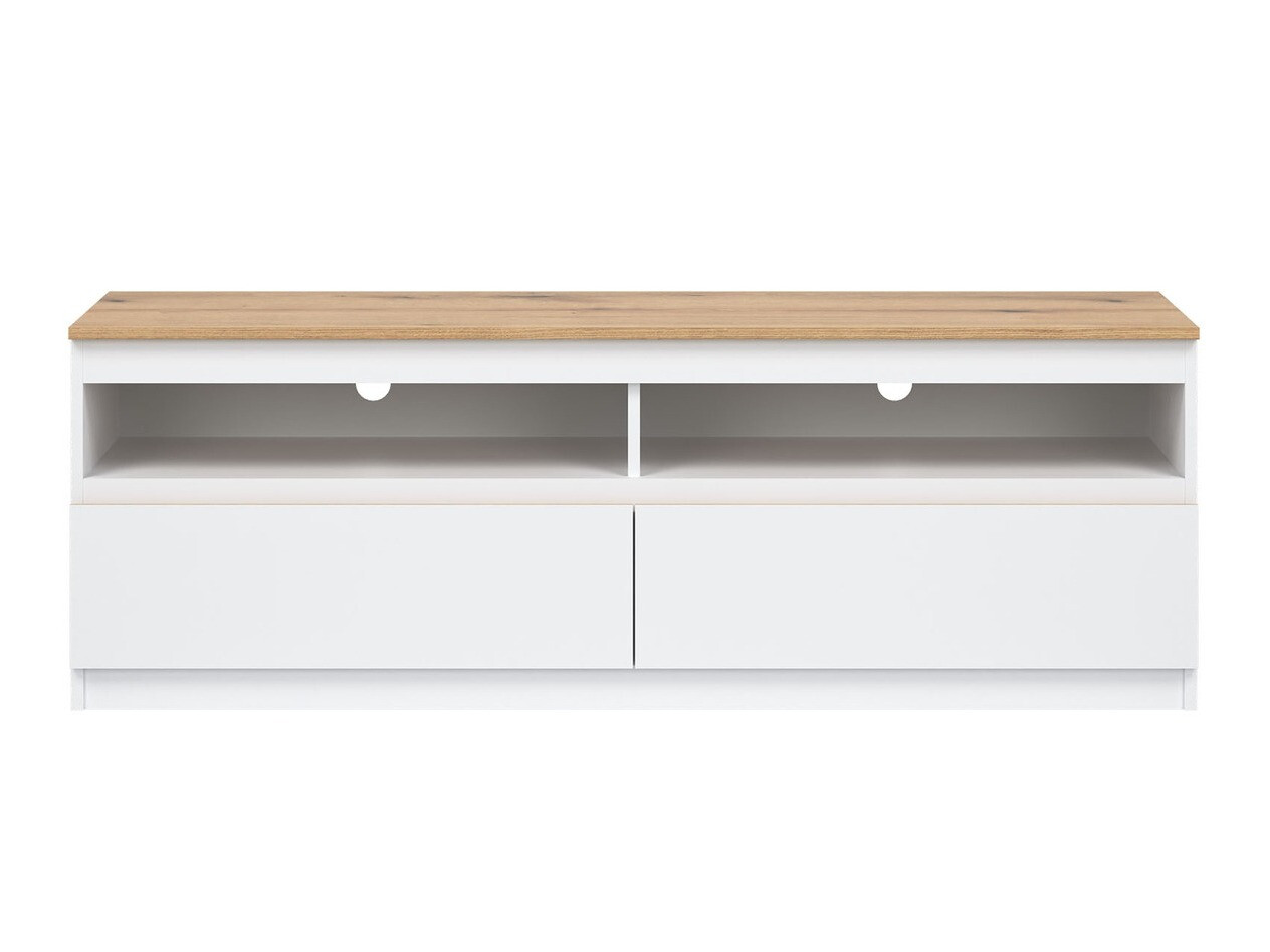 Meuble TV Catelbi 100 (Blanc + Chêne)
