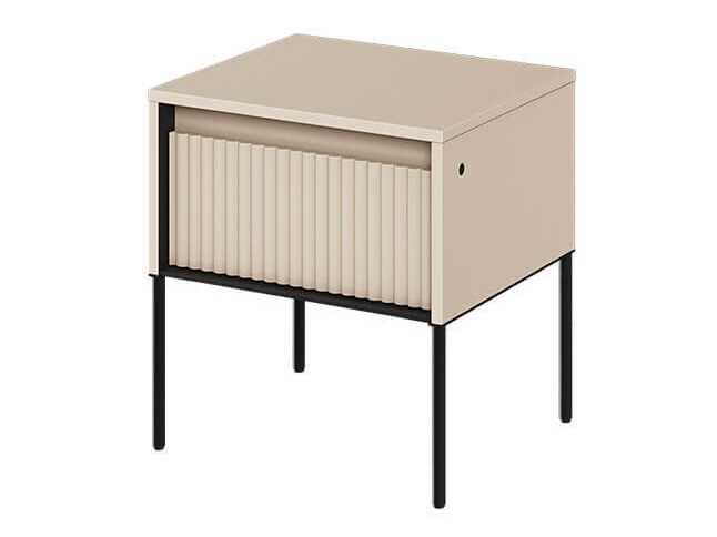 Table de chevet Fernolu 111 (Beige + Noir)