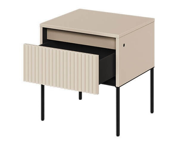 Table de chevet Fernolu 111 (Beige + Noir)