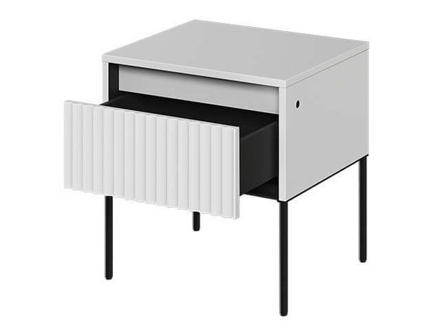 Table de chevet Fernolu 111 (Blanc + Noir)