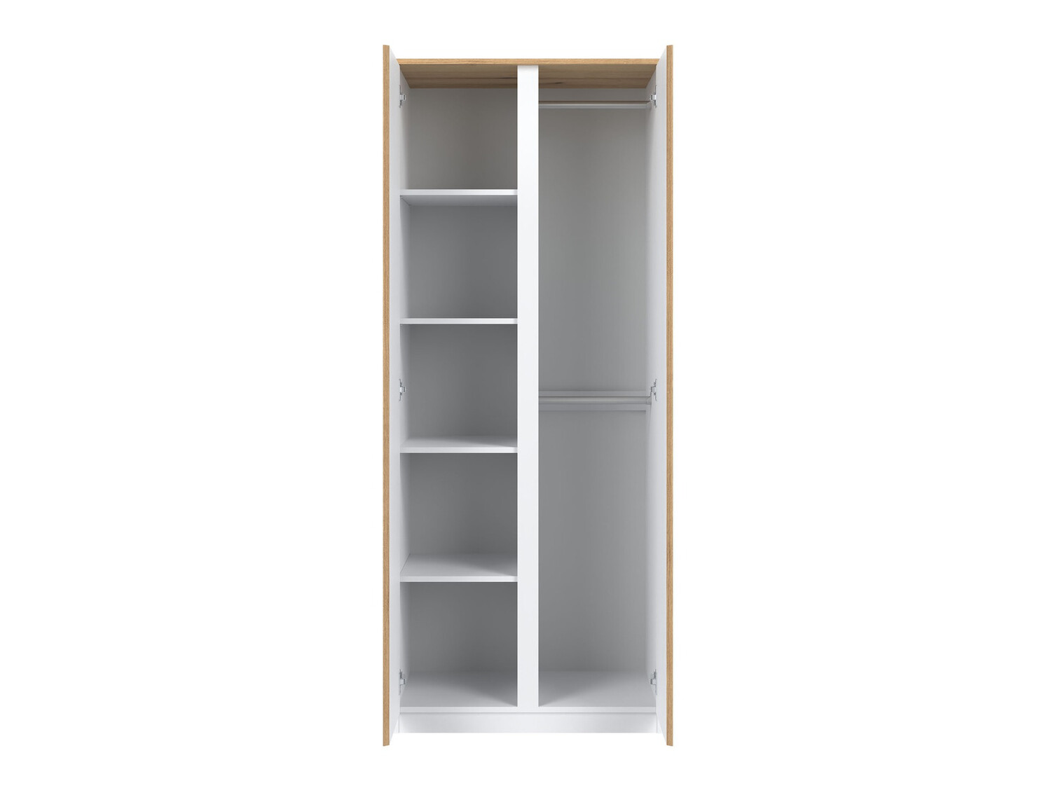 Armoire Catelbi 107 (Blanc + Chêne)