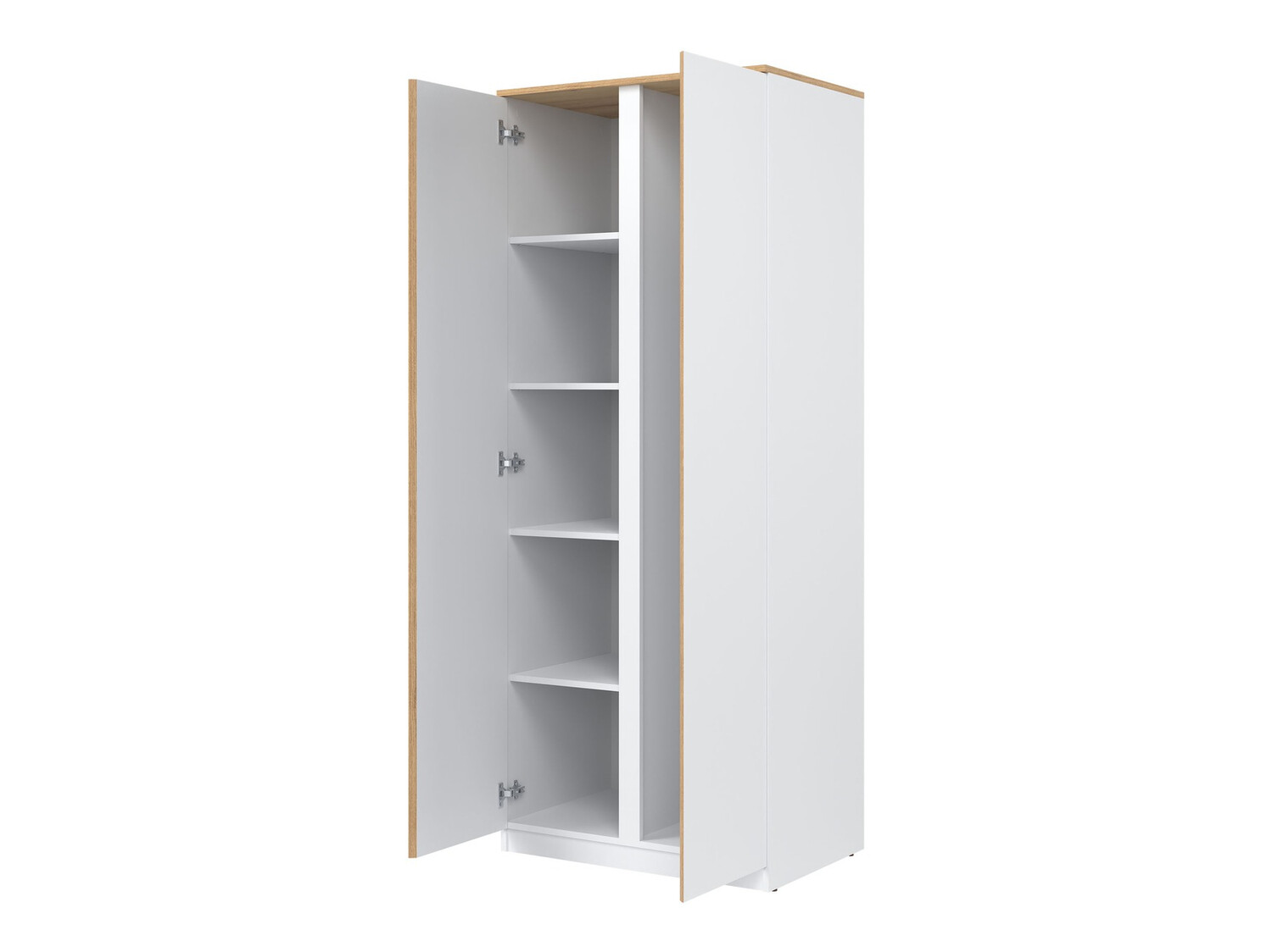 Armoire Catelbi 107 (Blanc + Chêne)