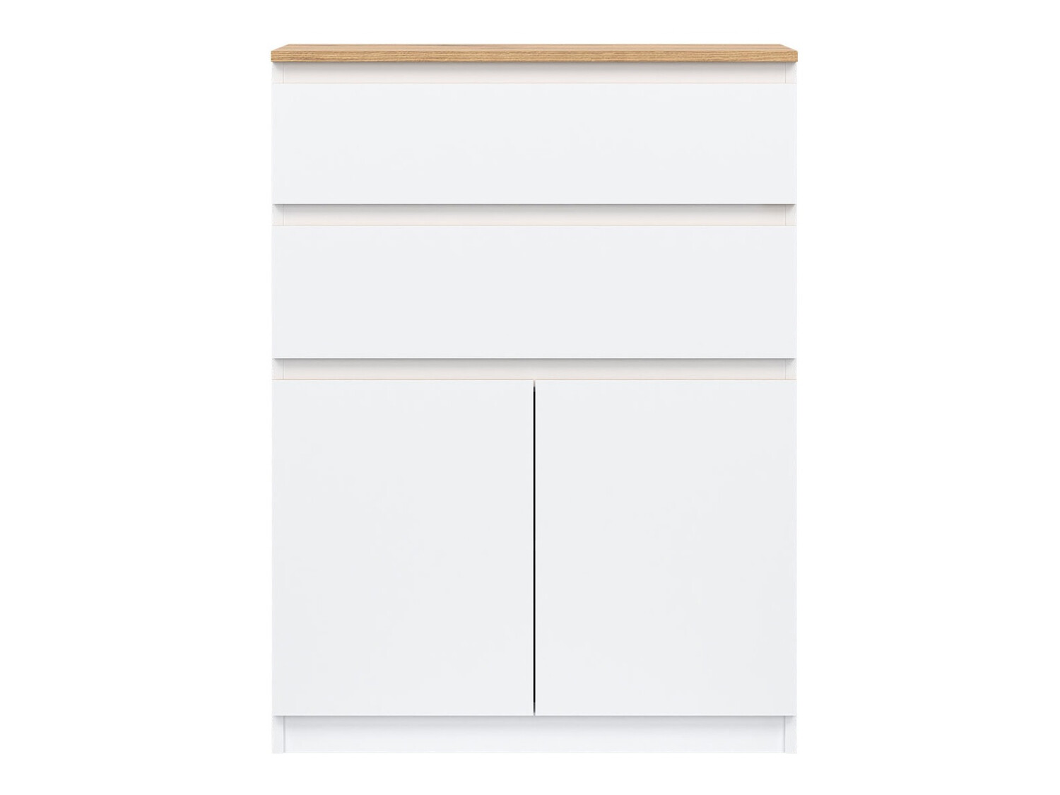 Commode Catelbi 104 (Blanc + Chêne)