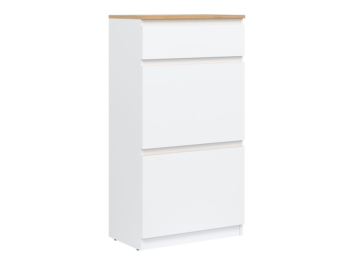 Meubles à chaussures Catelbi 108 (Blanc + Chêne)