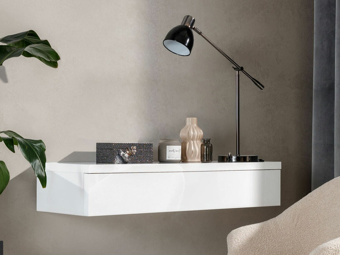 Coiffeuse Delpher (Blanc + Blanc brillant)