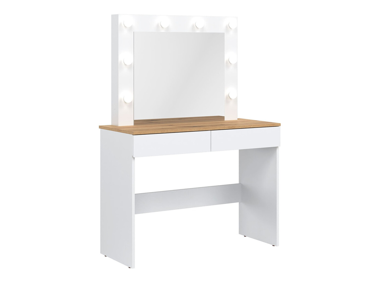 Coiffeuse Catelbi 113 (Blanc + Chêne)
