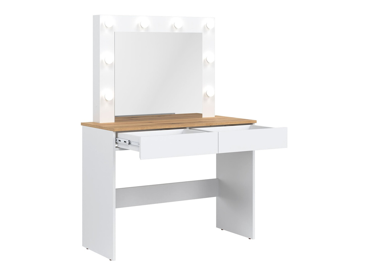Coiffeuse Catelbi 113 (Blanc + Chêne)