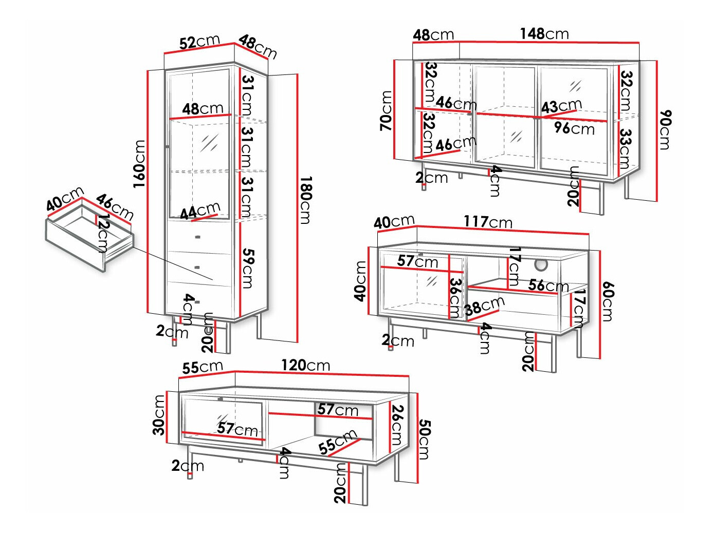 Ensemble de salon Comfivo 422