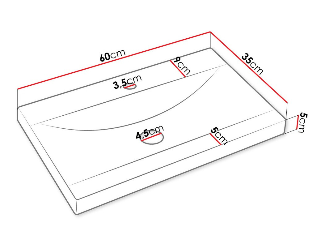 Ensemble de salle de bain Comfivo Livciro 107 (Blanc)