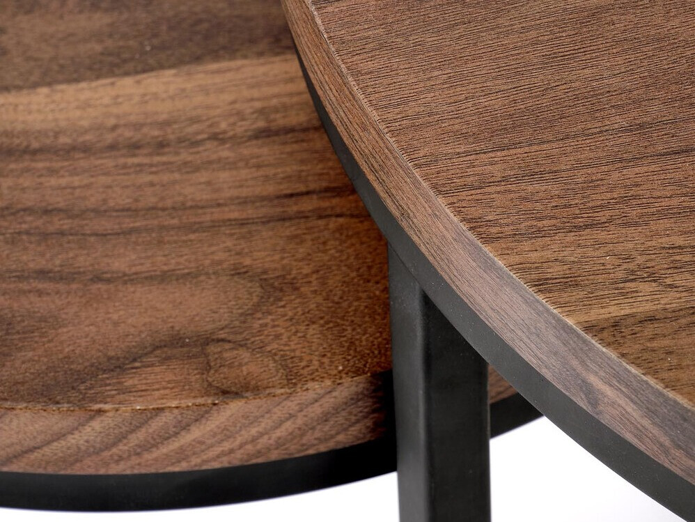 Ensemble tables basses Houston 951 (Noix + Noir)