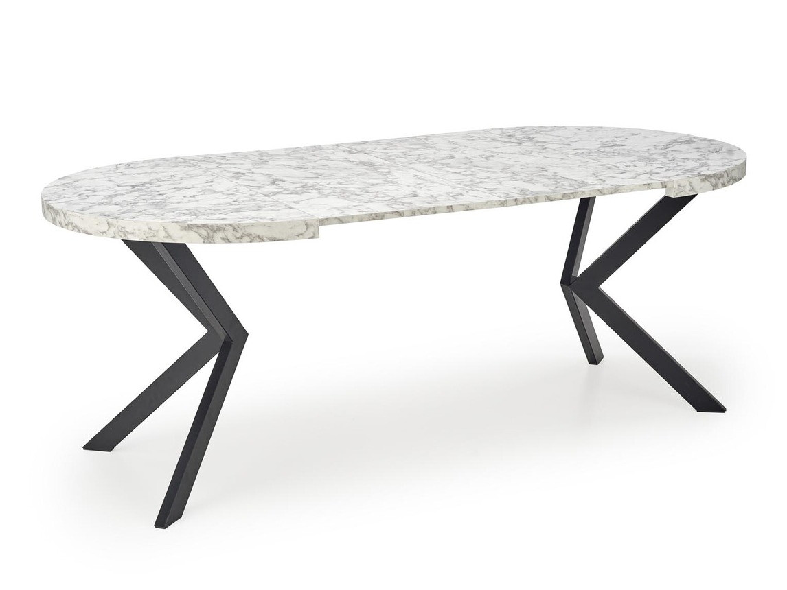 Table Houston 1495 (Marbre blanc + Noir)