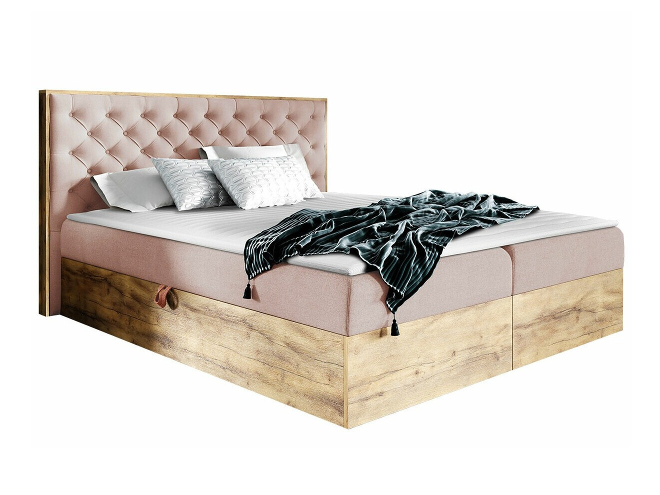 Lit boxspring Navis I (Chêne wotan + Faro 14)