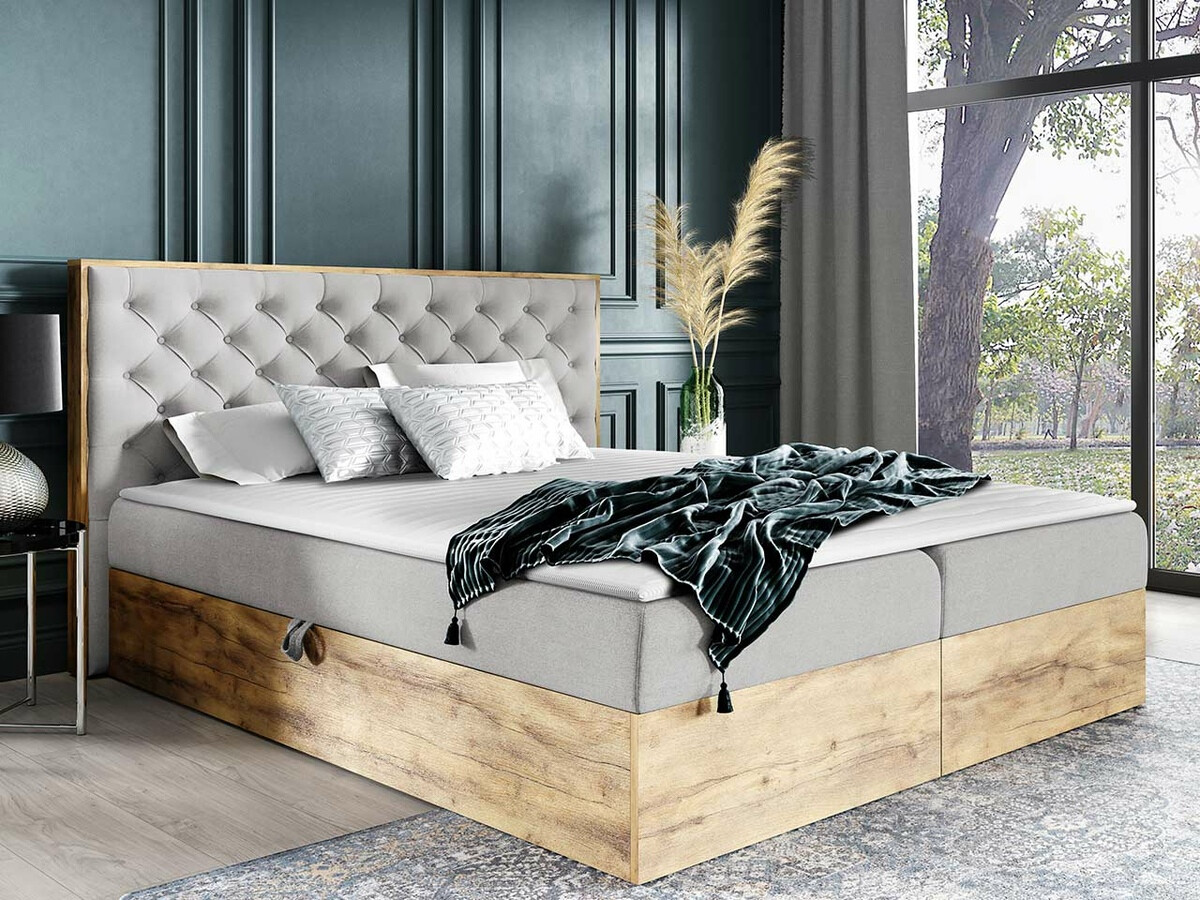 Lit boxspring Navis I (Chêne wotan + Faro 16)