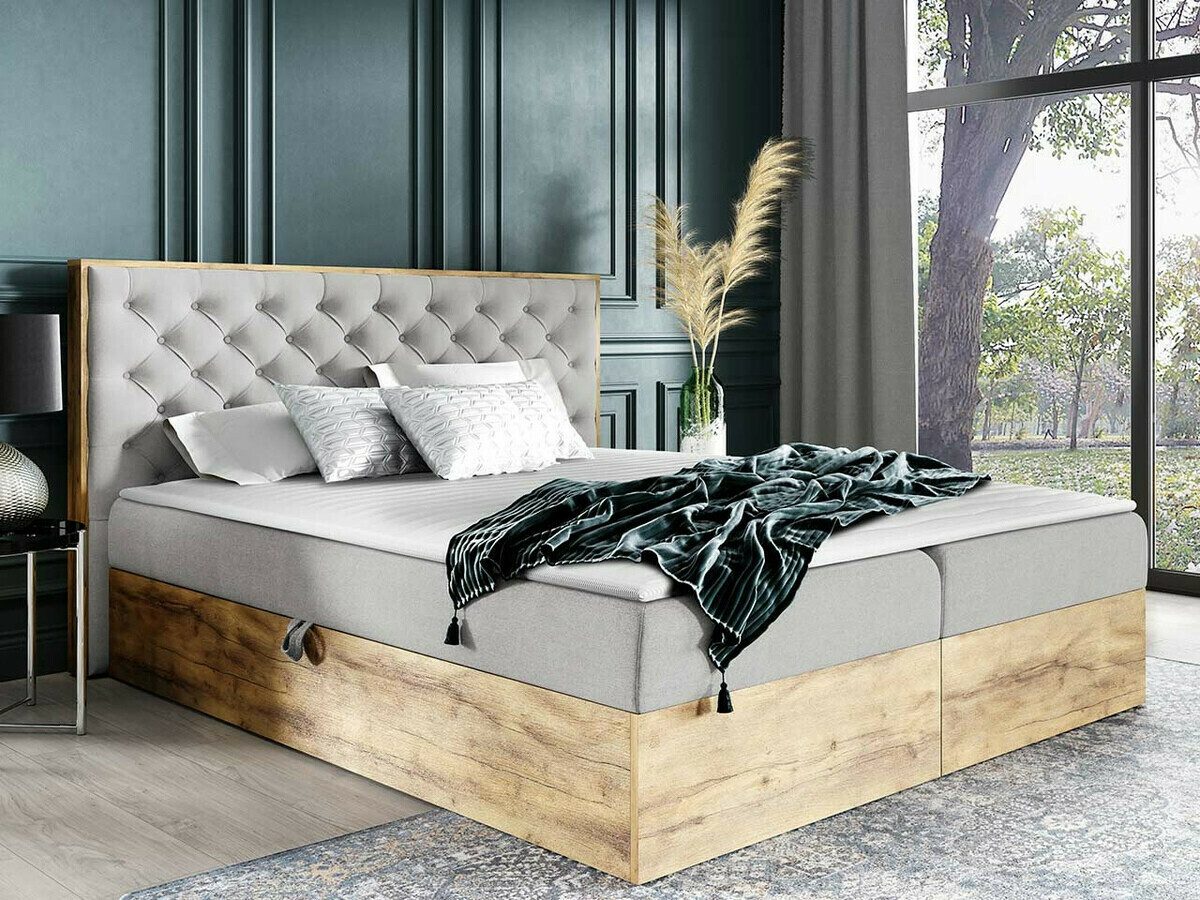 Lit boxspring Navis I (Chêne wotan + Faro 16)
