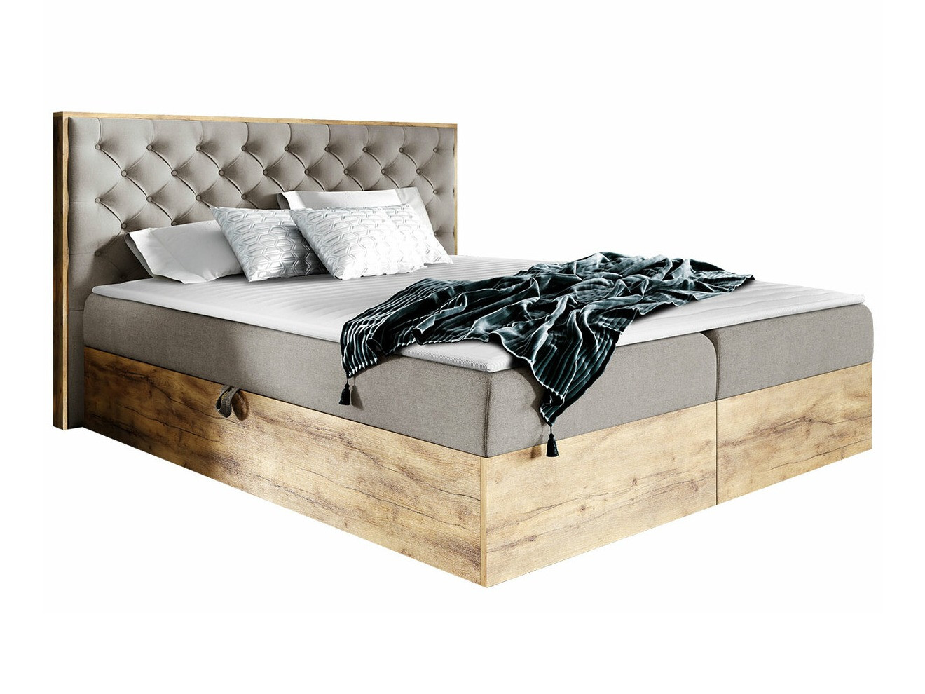 Lit boxspring Navis I (Chêne wotan + Faro 20)