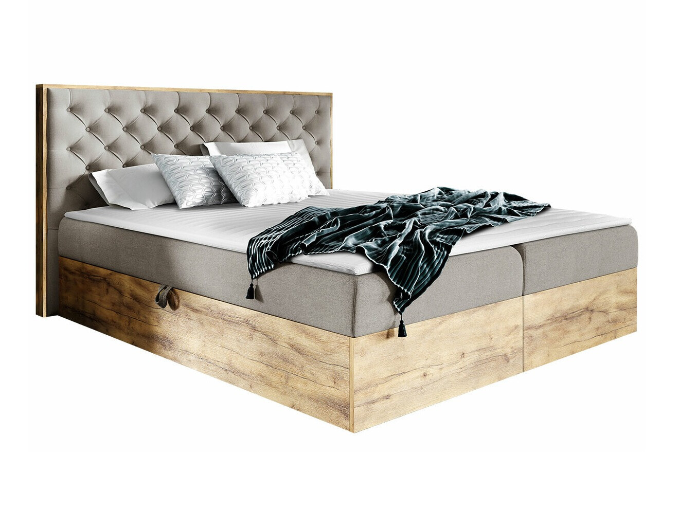 Lit boxspring Navis I (Chêne wotan + Faro 20)