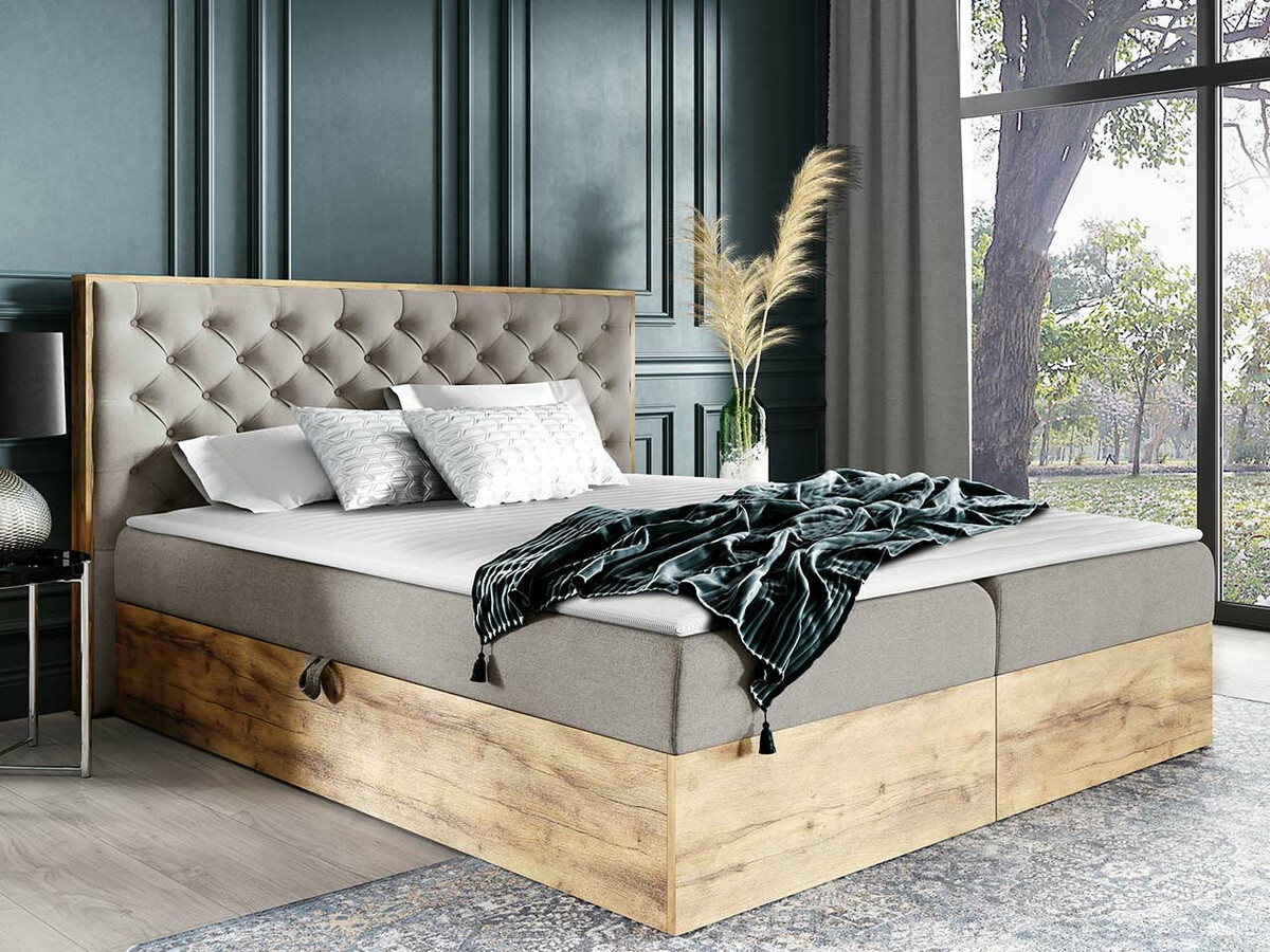 Lit boxspring Navis I (Chêne wotan + Faro 20)