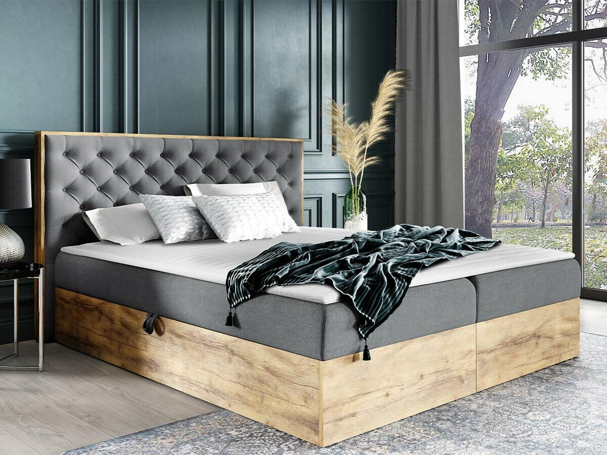 Lit boxspring Navis I (Chêne wotan + Faro 4)