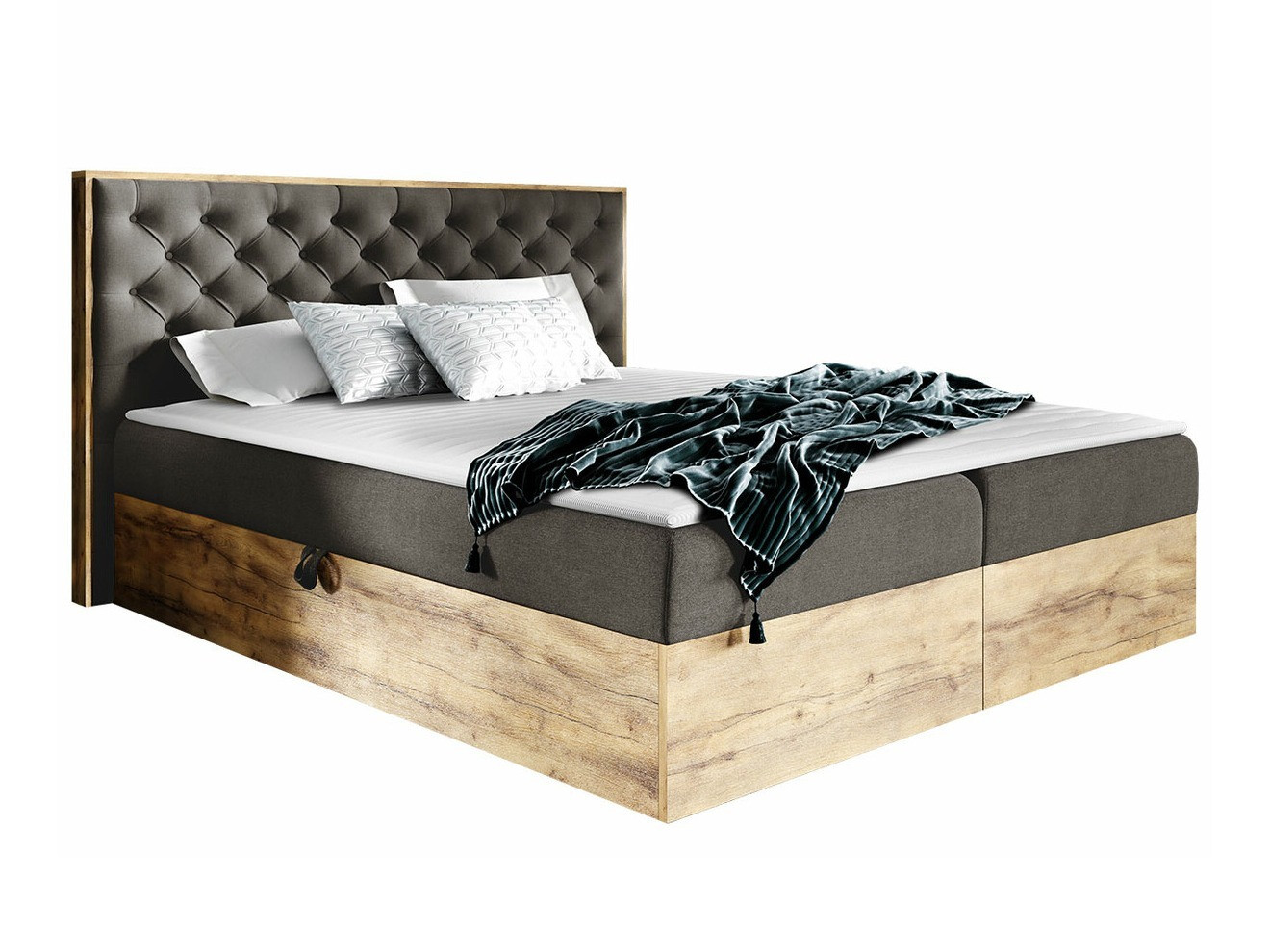 Lit boxspring Navis I (Chêne wotan + Faro 5)