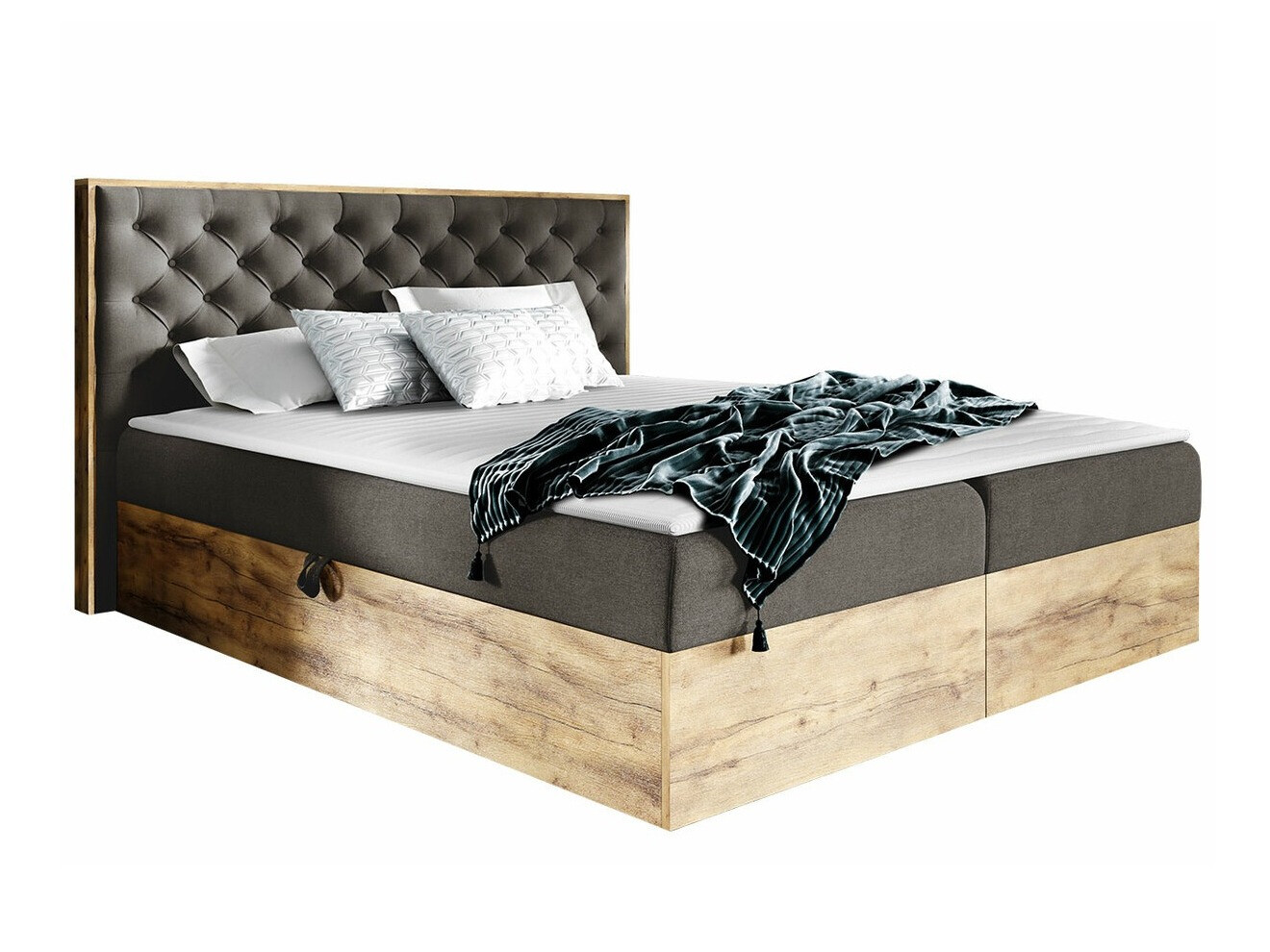 Lit boxspring Navis I (Chêne wotan + Faro 5)