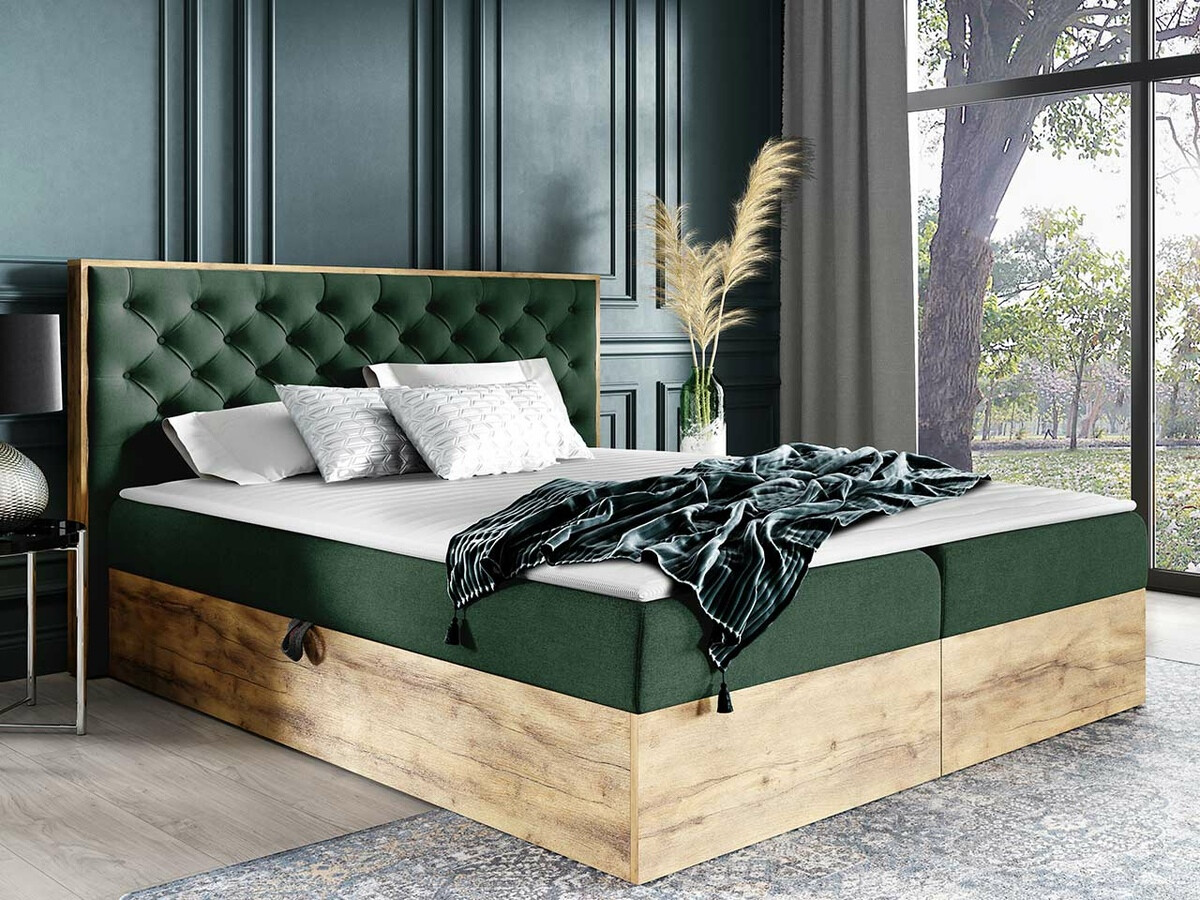 Lit boxspring Navis I (Chêne wotan + Faro 7)