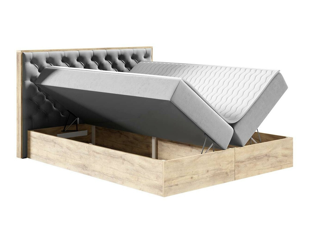 Lit continental Baltimore 182 (Chêne wotan + Faro 20)