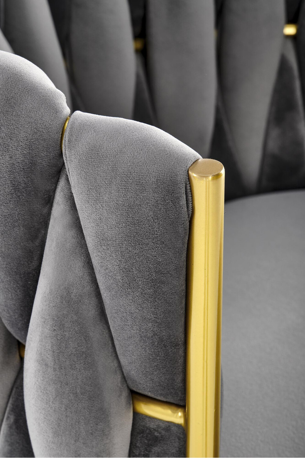 Chaise Houston 1506 (Gris + Doré)
