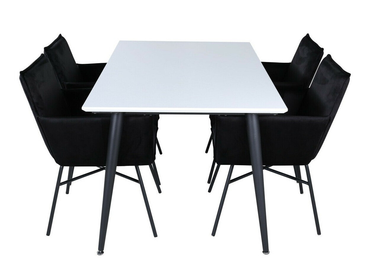 Salle à manger complète Dallas 2734 (Noir)