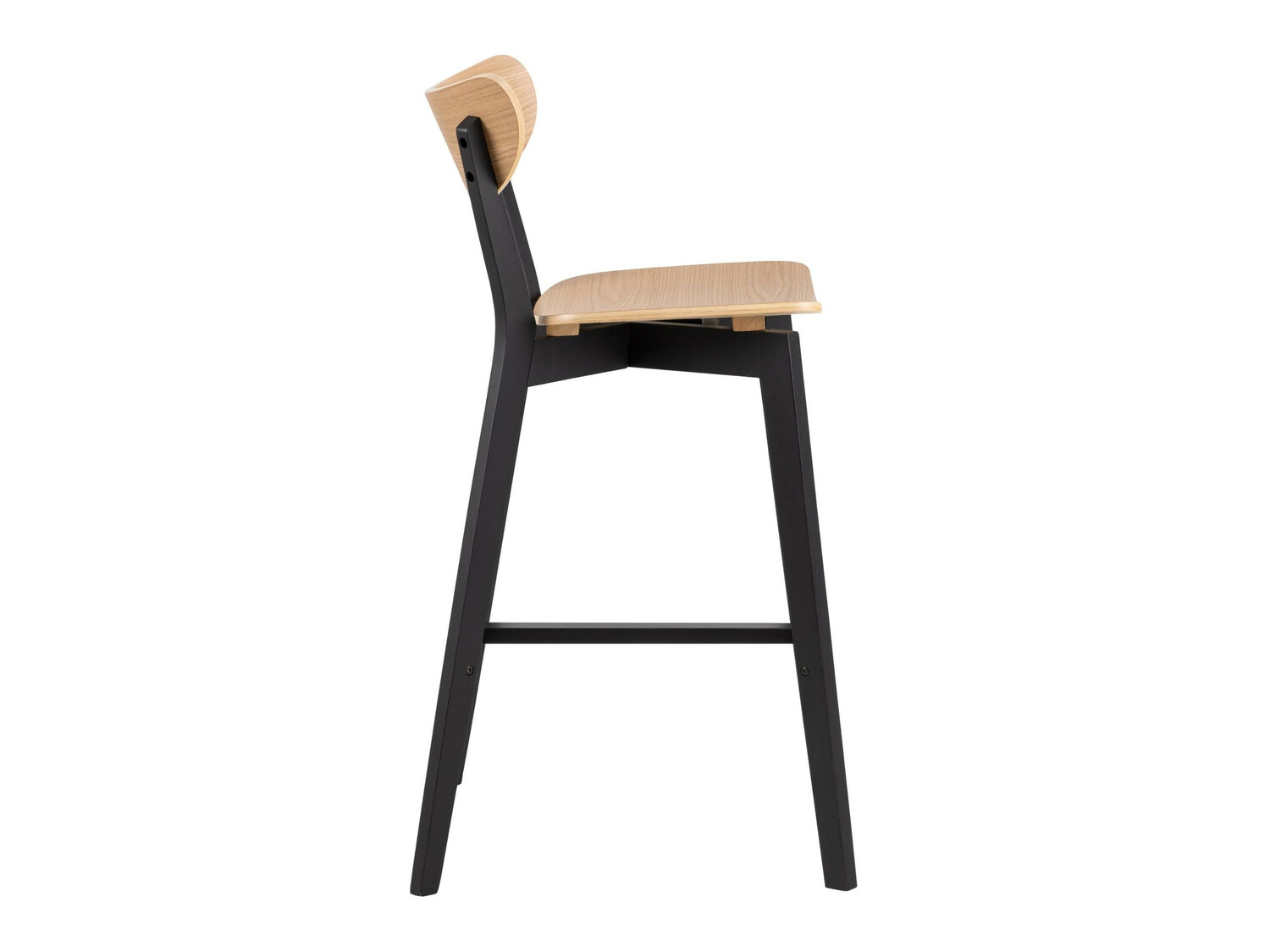 Chaise de bar Norsica 736 (Noir + Clair bois)