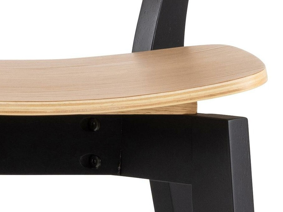 Chaise de bar Norsica 736 (Noir + Clair bois)