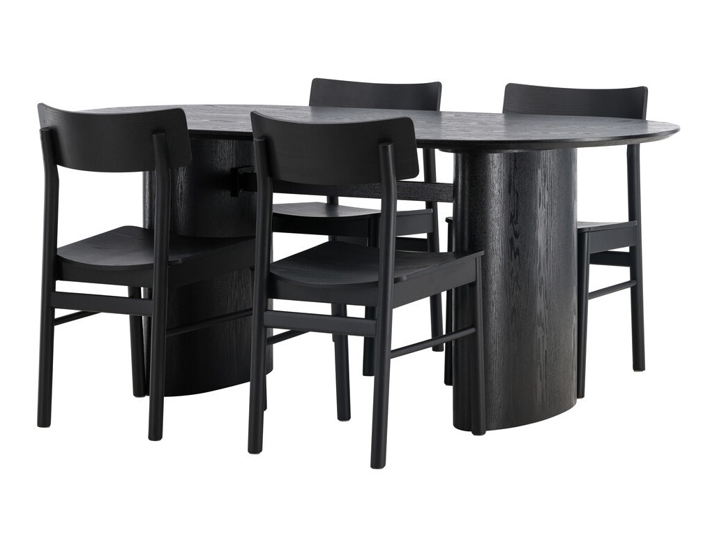 Salle à manger complète Dallas 4119 (Noir)