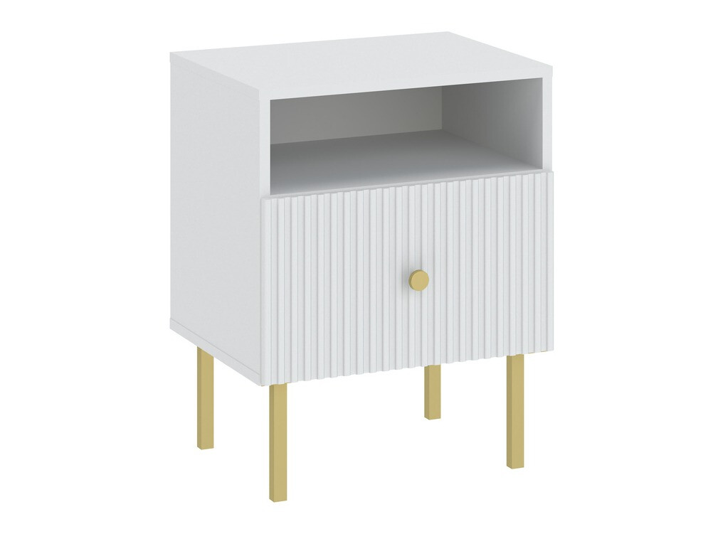 Table de chevet Etliva 106 (Blanc + Doré)