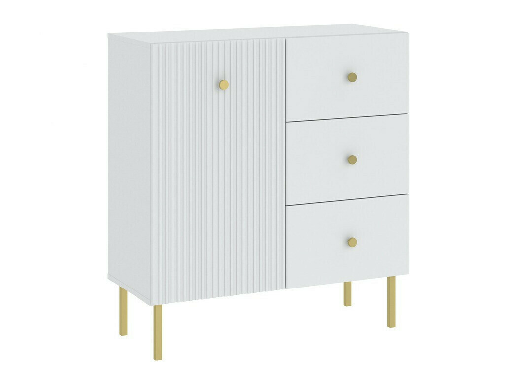 Ensemble de salon Etliva 109 (Blanc + Doré)