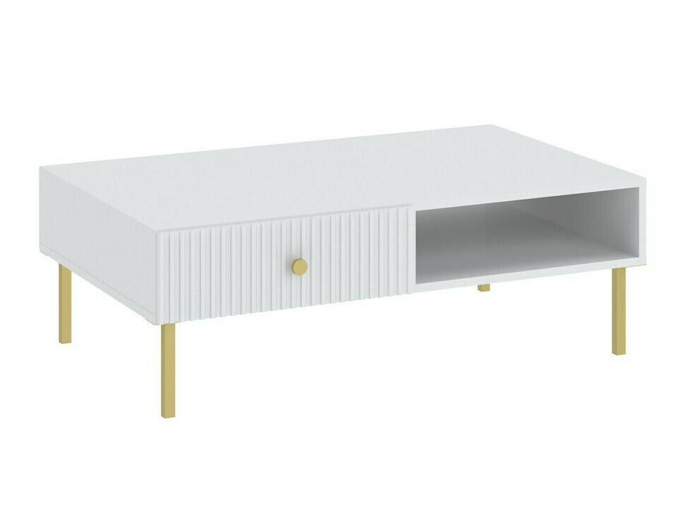 Ensemble de salon Etliva 109 (Blanc + Doré)