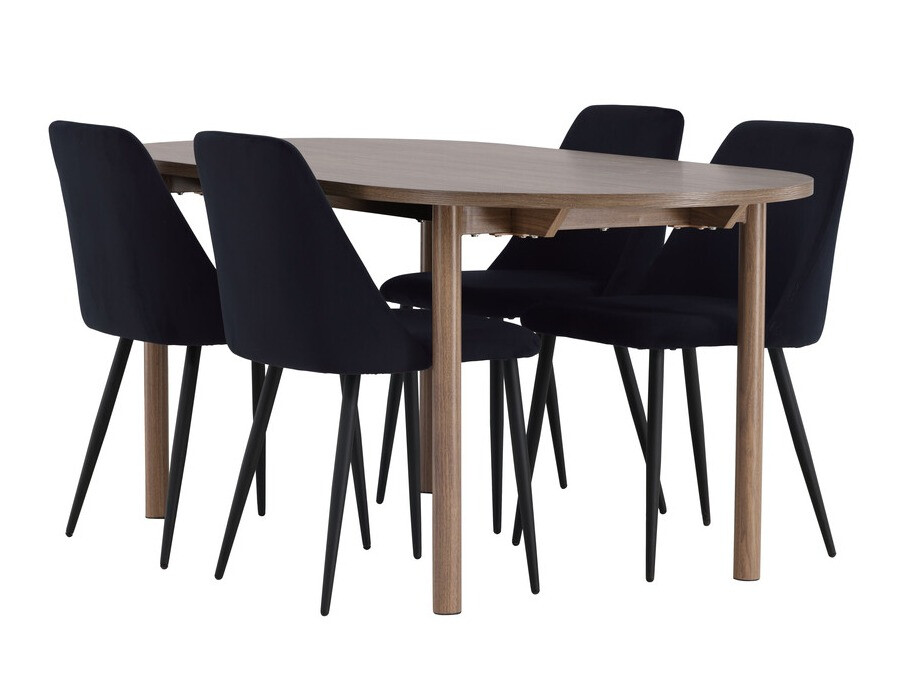 Salle à manger complète Dallas 4130 (Noir)
