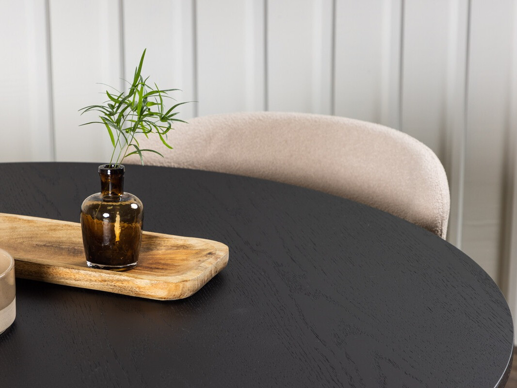 Salle à manger complète Dallas 4147 (Beige + Noir)
