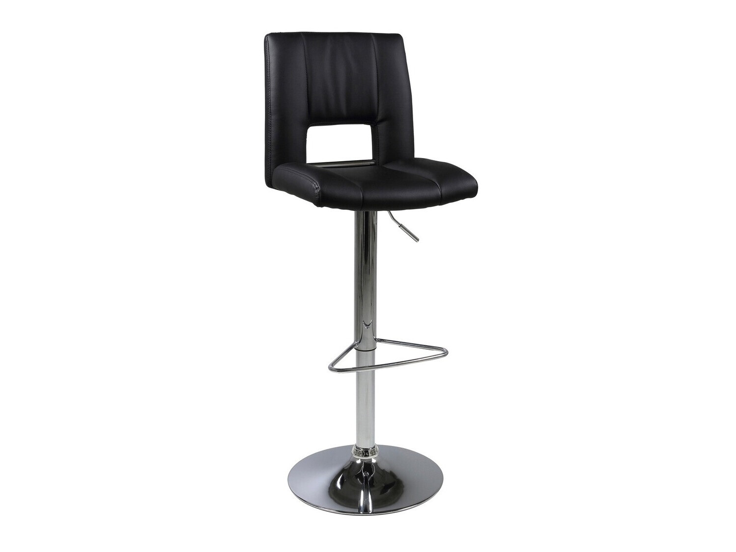 Chaise de bar mi-hauteur Norsica 145 (Noir + Argent)