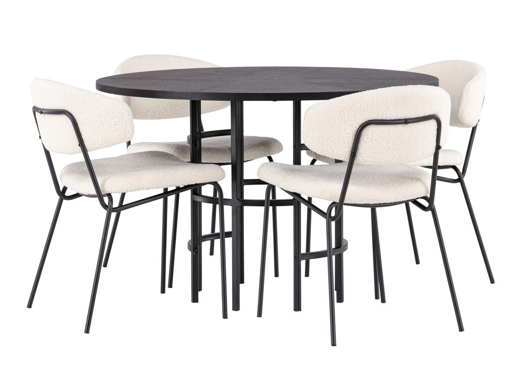 Salle à manger complète Dallas 4144 (Noir)