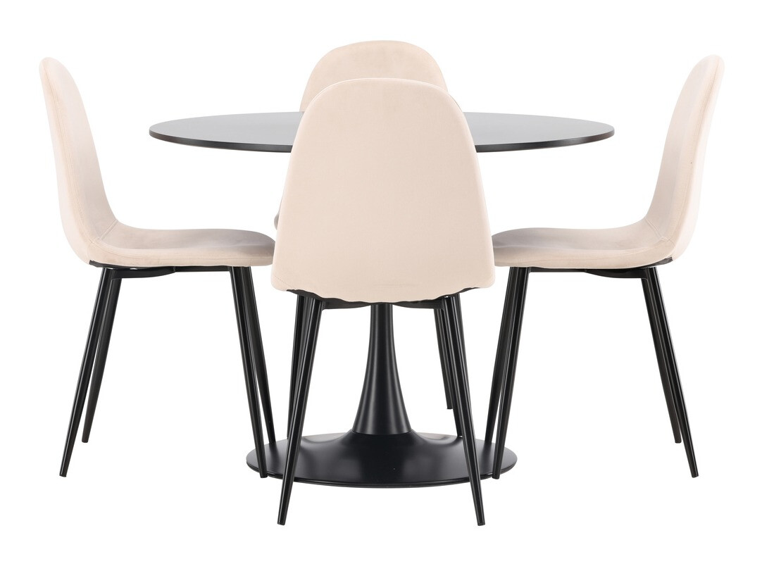 Salle à manger complète Dallas 4163 (Beige + Noir)