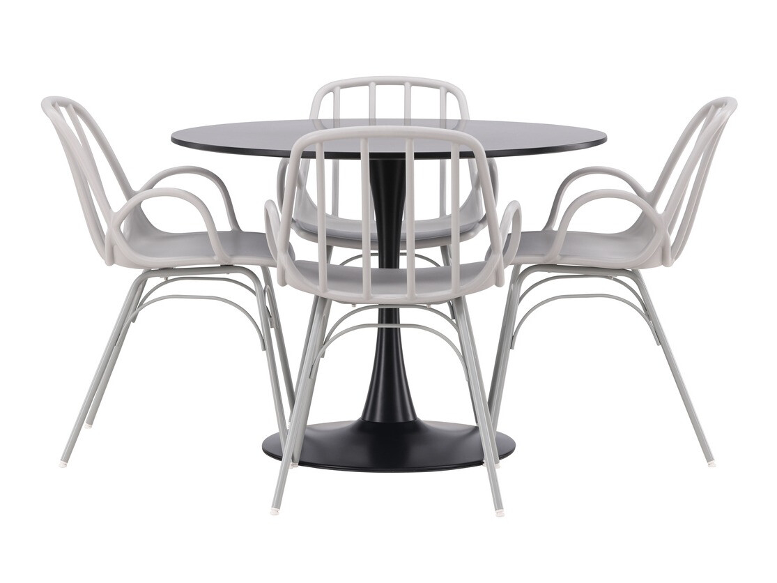 Salle à manger complète Dallas 4165 (Gris clair)