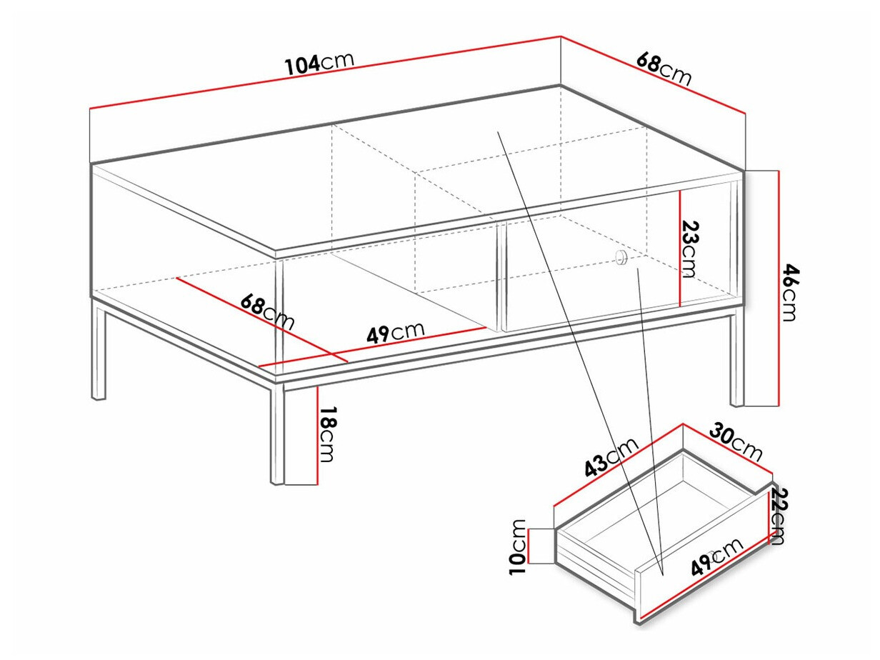 Table basse Formis (Blanc)