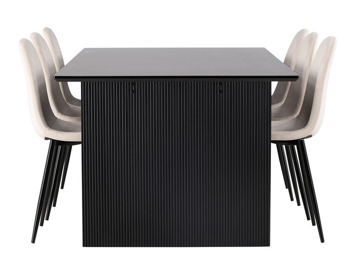 Salle à manger complète Dallas 4185 (Beige + Noir)
