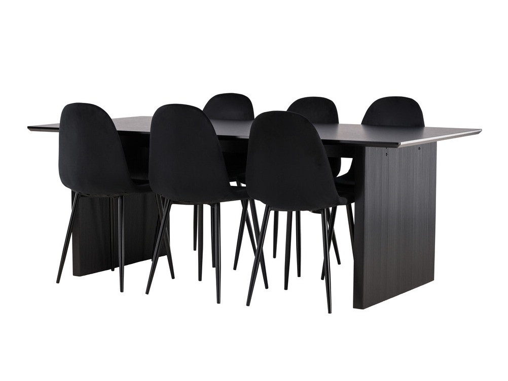 Salle à manger complète Dallas 4185 (Noir)